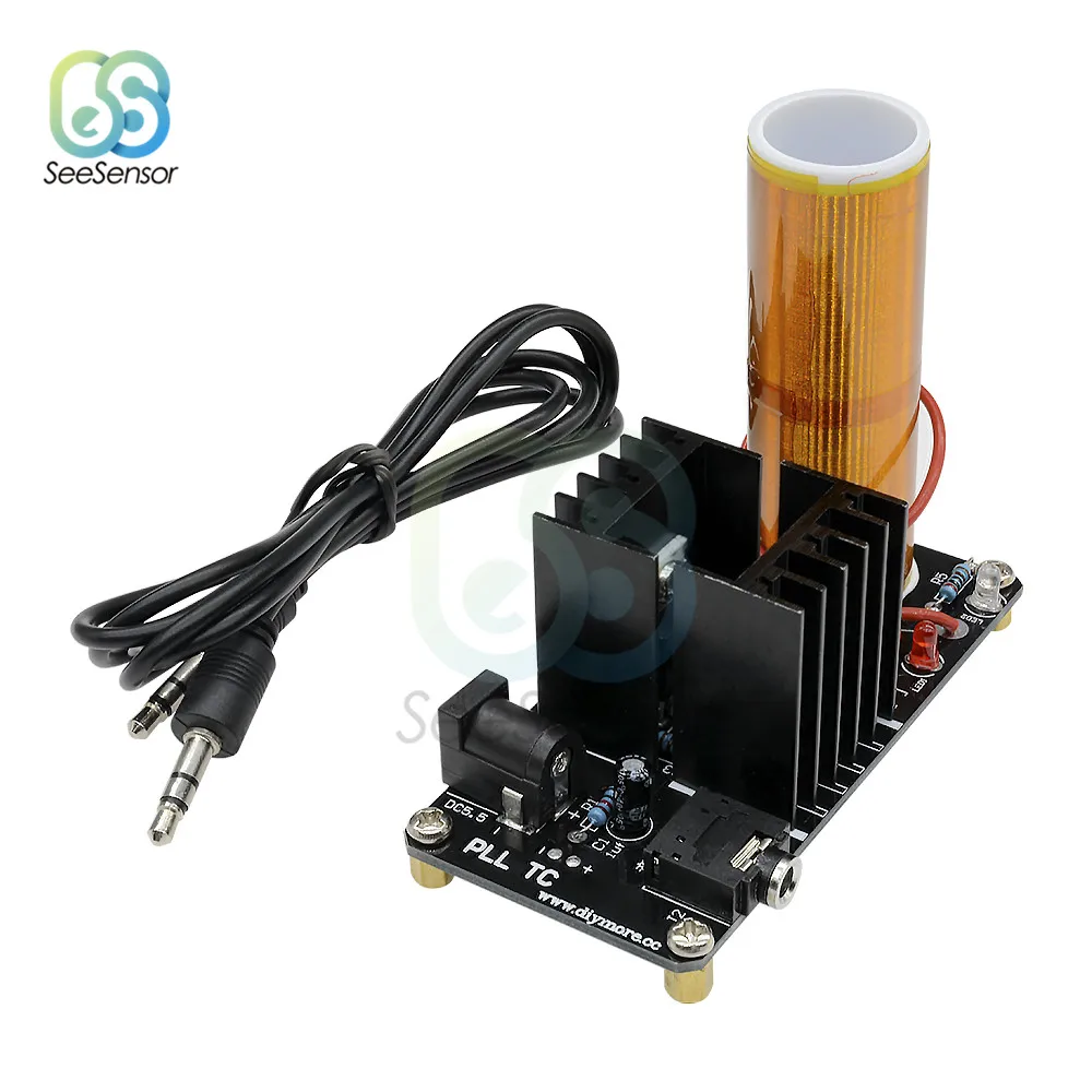 Mini Bobine de Haut-Parleur Plasma 15W, Kit de Remplacement de Musique, Carte de Transmission Sans Fil, Tech DC 15-24V, Haut-Parleur Stéréo Plasma Assemblé