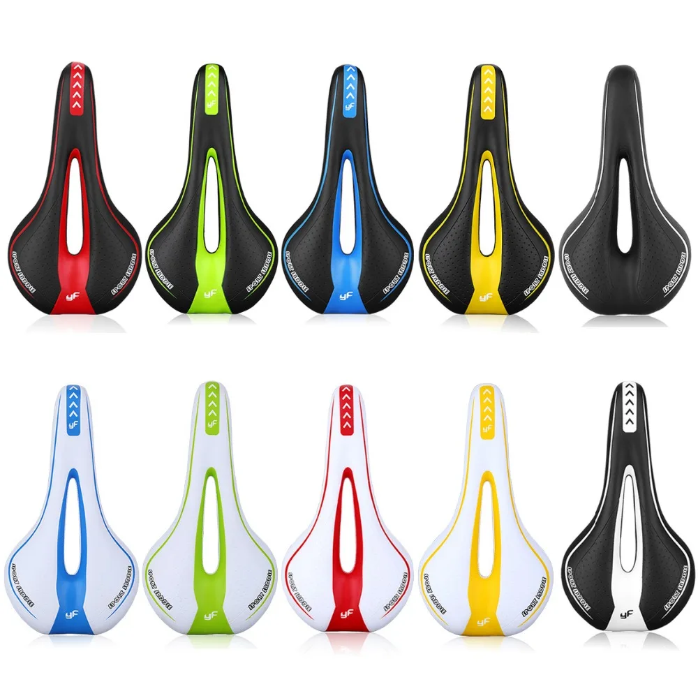 9colors nice MTB Mountain Bicycle Saddle Silicone Skidproof Saddle Seat Silica Gel Cushion color sports Cycling Seat Bike Saddle