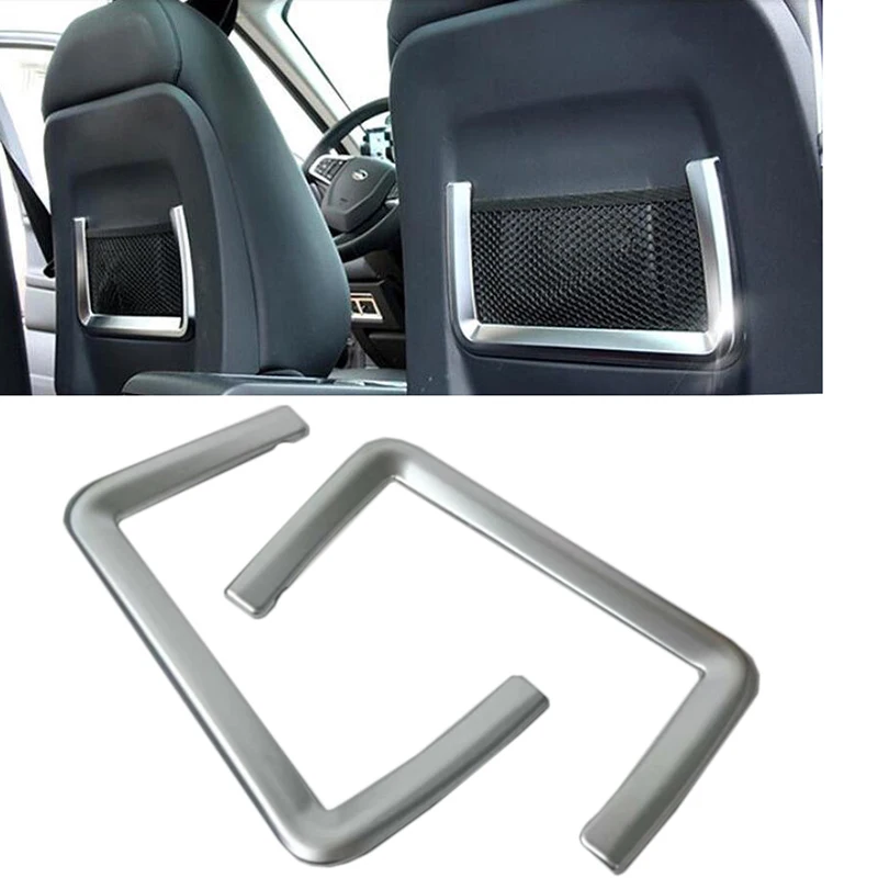 

ABS Interior Chrome Rear Seat Back Storage Frame Cover For Discovery Sport 2015 2016 2017