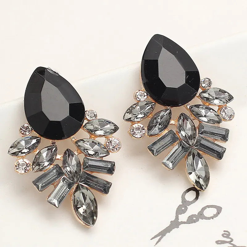 LUBOV Handmade Rhinestone Sweet Stud Crystal 4 Colors Earrings For Woman And Girls Fashion Birthday Gifts Jewelry New 2019