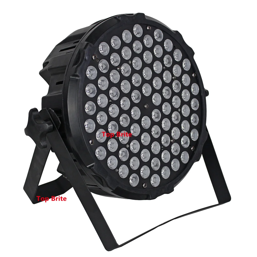 Aluminum Alloy LED Flat Par 84X3W RGB Full Color LED Par Can 15-40 Degree Beam Angle Pie Control Wash Effect Par Light