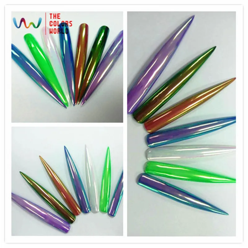 TCWB222 New Arriving Unicorn Powder Mermaid Nail Art  Aurora Chrome Pigment  best effect  for nail Art  or other deco