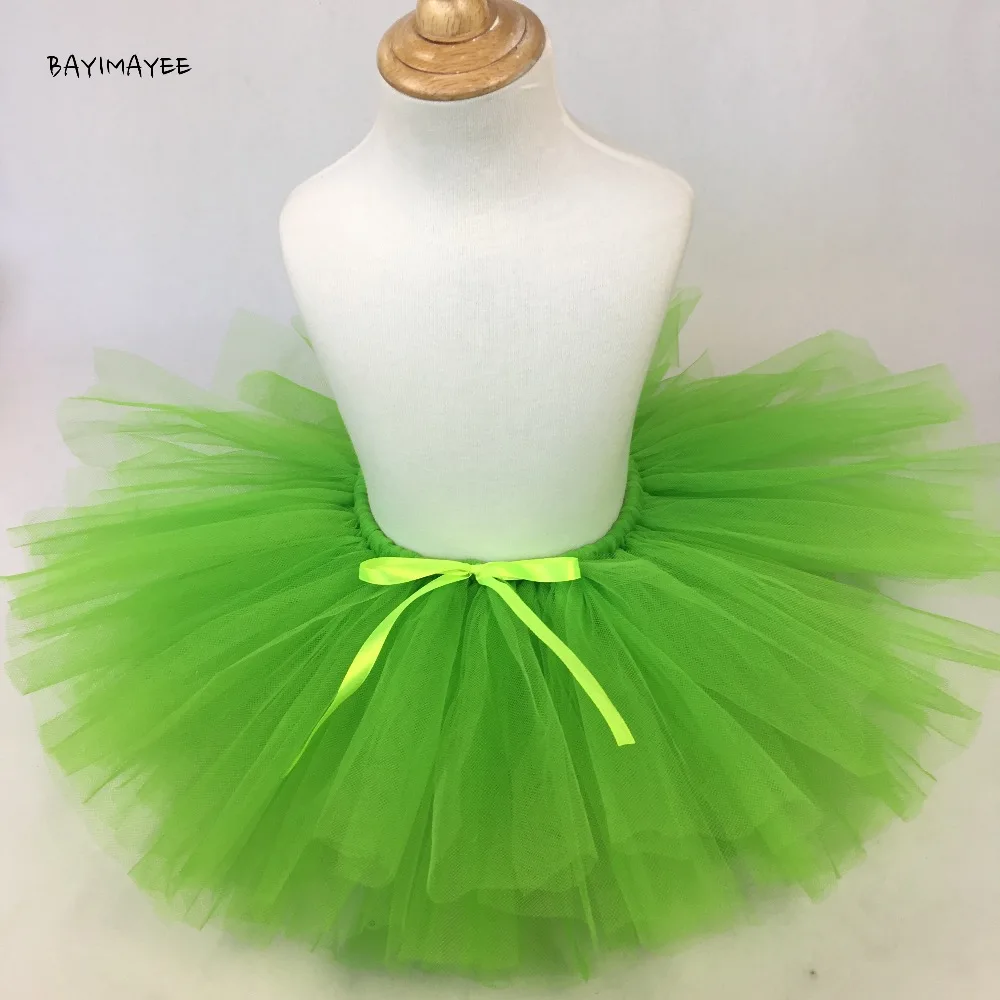 Girls Green Tutu Skirt Baby Tulle Pettiskirts with Silver Sequin Bow Kids Party Skirt Costume Underskirts Children Ballet Tutus