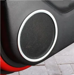 Car-styling 4pcs/set car trim ring stickers door speaker decoration frame cover Case For KIA K2 Rio 2009-2016