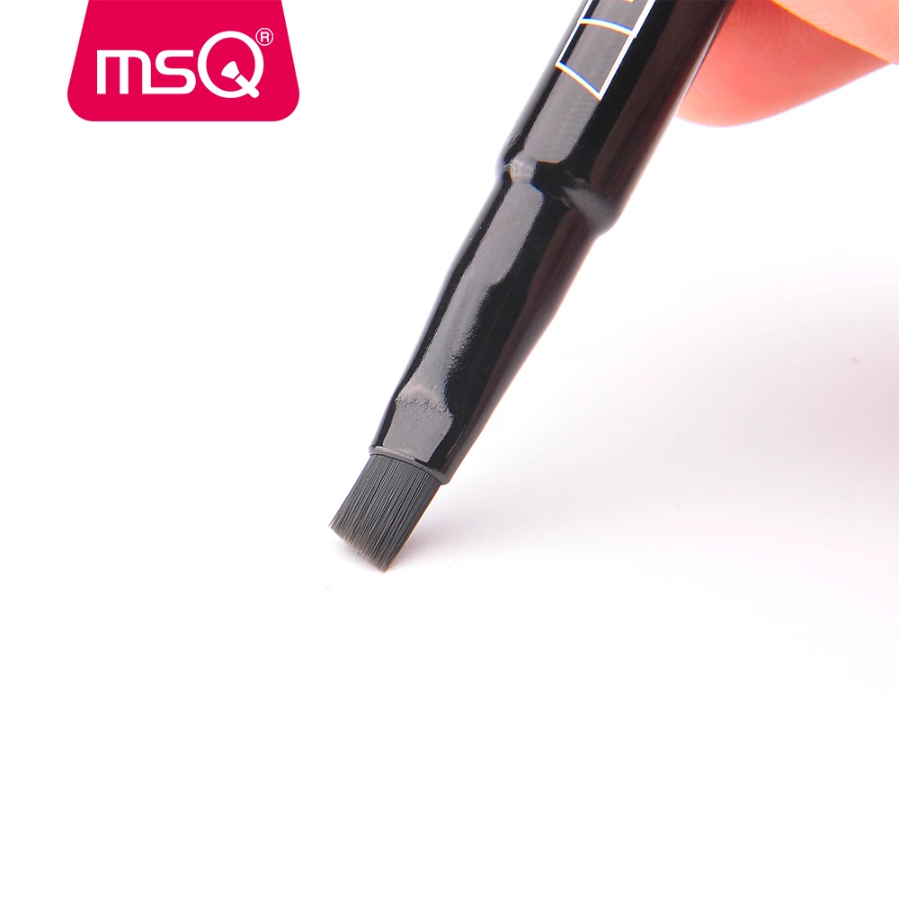 MSQ-pincel de maquillaje Cuatro en Uno, herramienta de belleza para sombra de ojos, cejas, labios y esponja