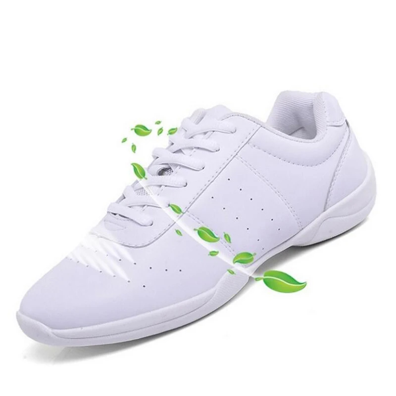 Adult Dance Sneakers Women\'s White Jazz/Square Dance Shoes Competitive Aerobics Shoes Fitness Gym Shoes Plus Size 33-45