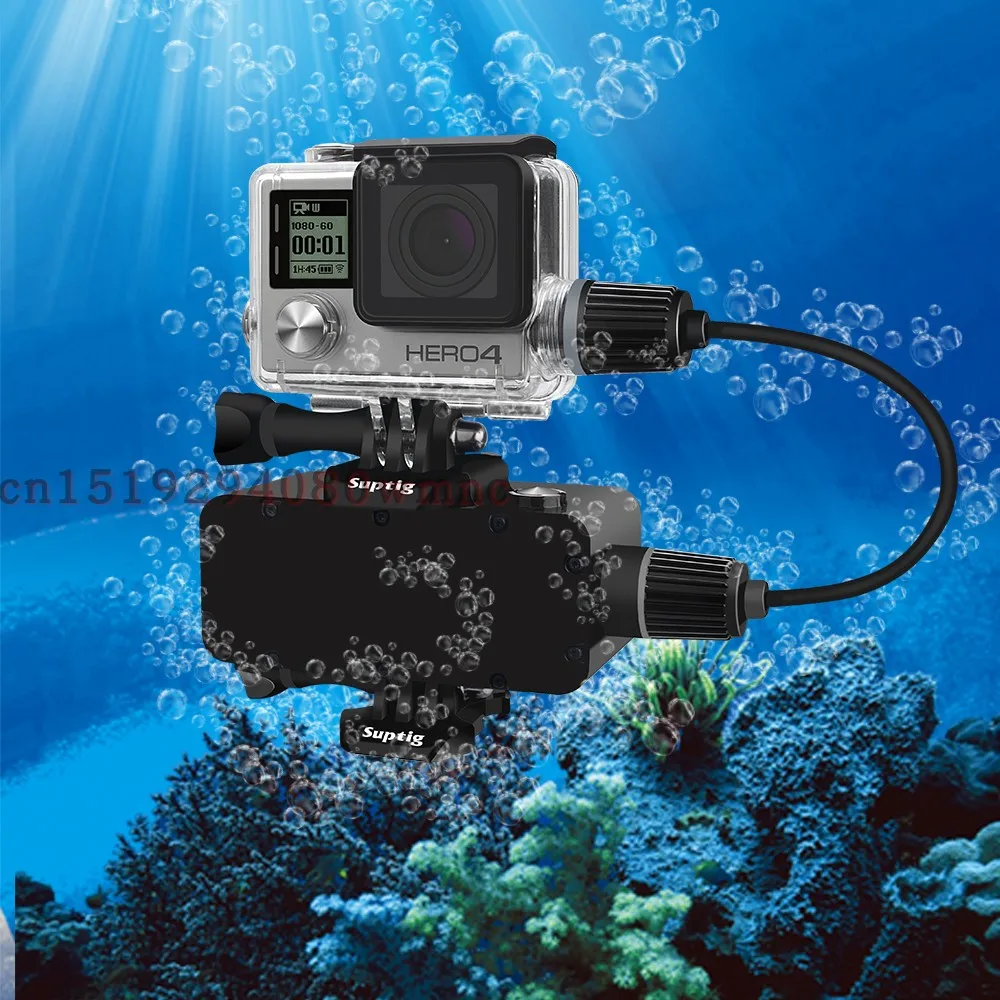 Gopro-バッテリー充電器,充電フレーム付き防水パワーバンク,Gopro Hero 4, 5, 7, 8, 9, 10,11,12,5200mAh