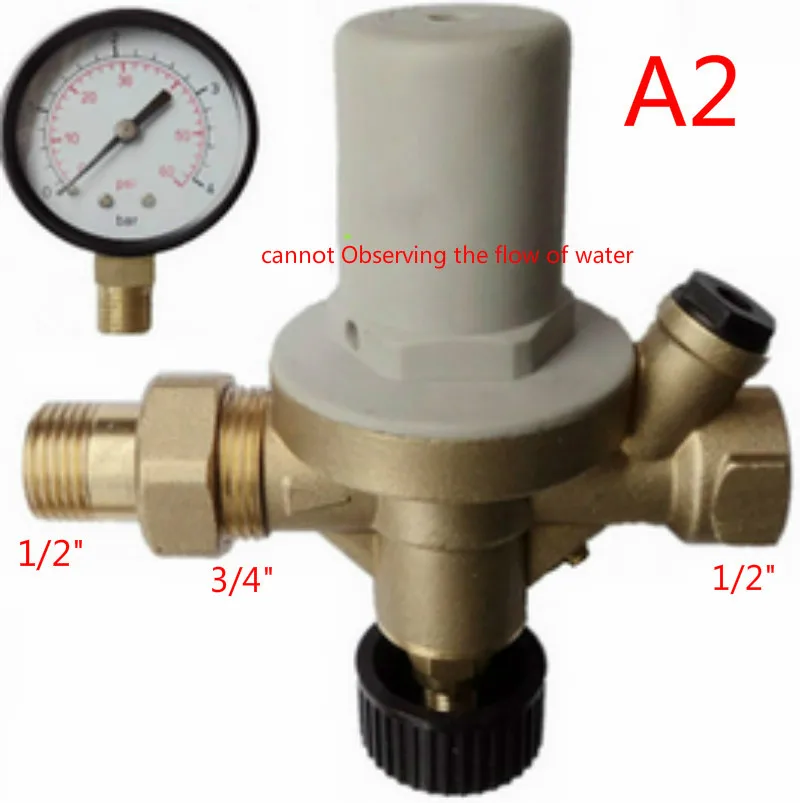 Imagem -02 - Válvula de Enchimento Automático de Água Observando o Fluxo de Válvula de Enchimento de Água com Medidor de Pressão Válvula Redutora de Pressão