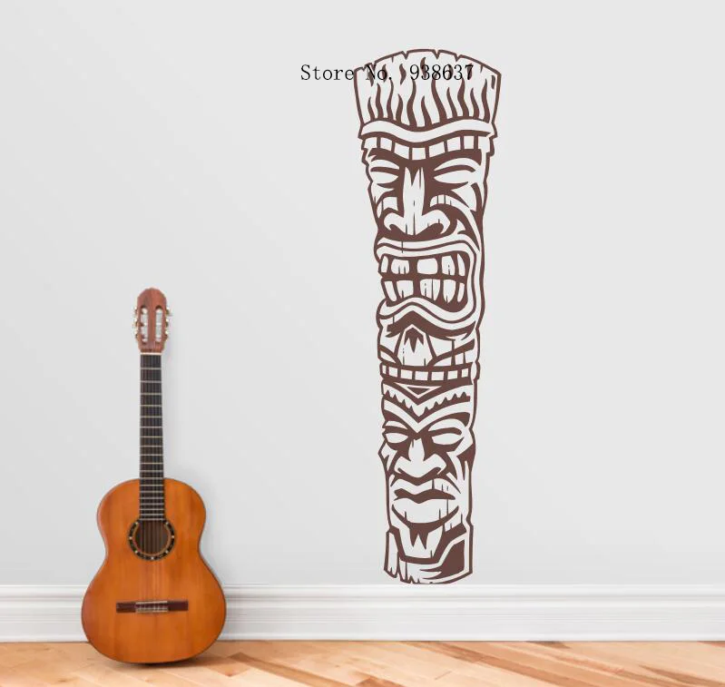 Creative Home Decoration Removable Wall Stickers Tiki adesivo de parede Custom Size Available Wall Decals Living Room ZA833