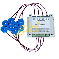 Osiem moduł akwizycji danych prądu AC MODBUS-RTU protokół pomiar prądu RS485