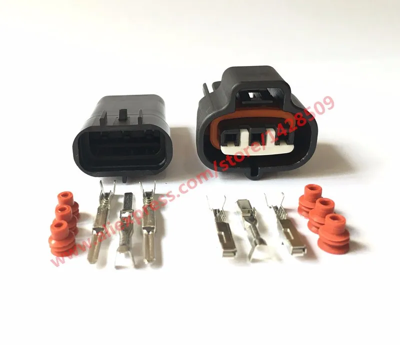 10 Set Toyota Denso 3 Pin 3 Way Female And Male Waterproof Fuel Injector Connector Plug 6189-0099