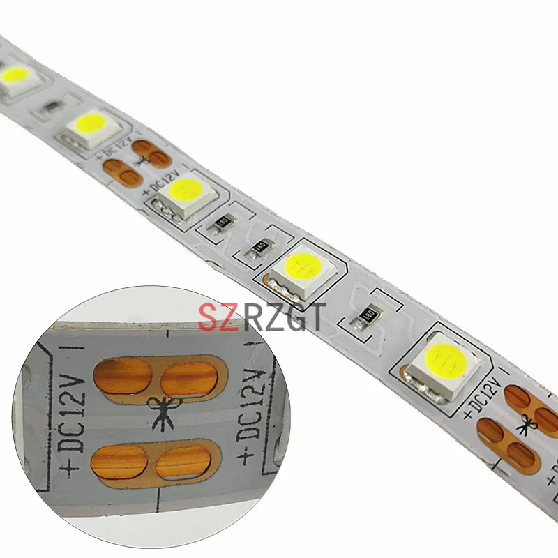 1m 2m 3m 4m 5m DC 12V Flexible LED Strip light 5050SMD ip20 Non-waterproof 60/120/180/240/300LEDs High Bright 10mm RGB LED Tape