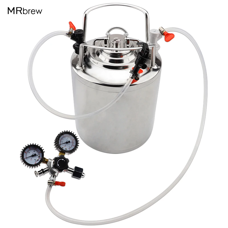 

2.5 gallon Cornelius Stainless steel 10L beer keg & Faucet Tubing Kit & Co2 Beer Regulator kit Beer brewing