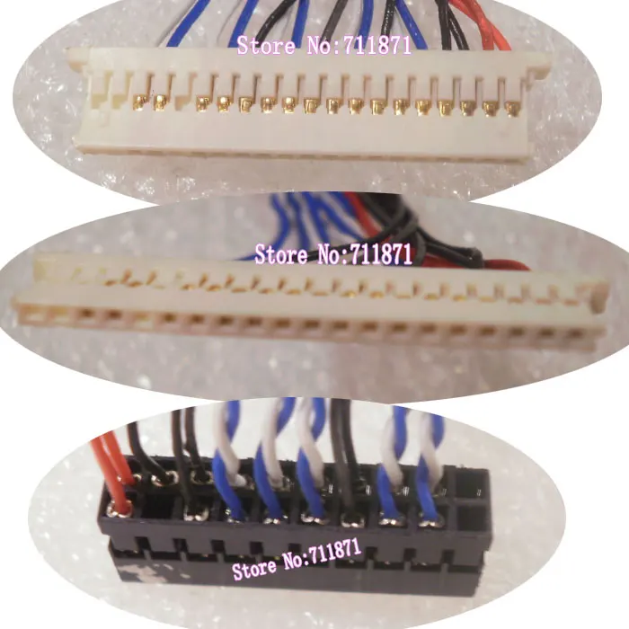 LVDS 1ch 8bit 51146 LCD Screen Cable Line Single Eight D8 20P 51146 20P to 20Pin LCD Screen Line 20P of 17P LCD Panel Cable