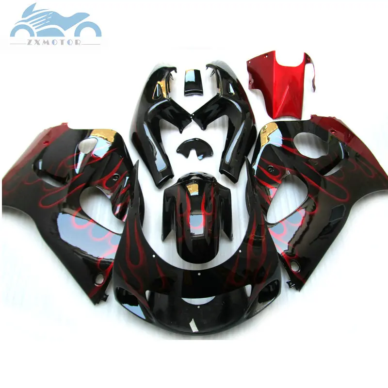 

Custom fairings for SUZUKI GSXR 600 GSXR750 1996 1997 2000 SRAD motorcycle sport fairing kit GSXR600 96-00 red flames bodywork