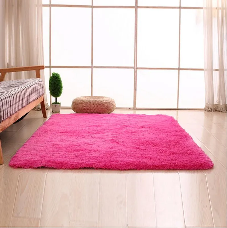 50X80cm(19.6x31.5in) Pink Purple Carpet Dyeing Plush Soft Carpets Area