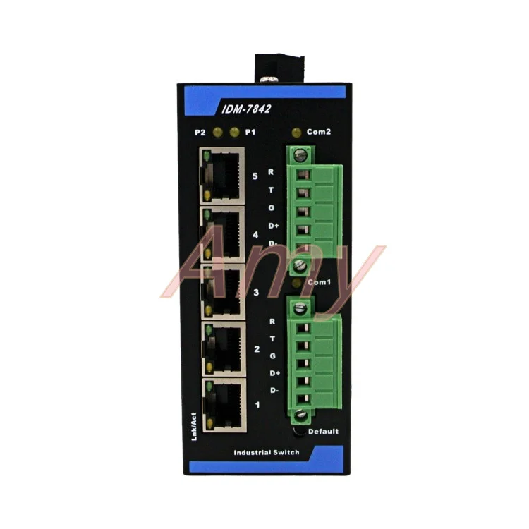 

Фотоэлектрическая изоляция, 2-сторонний Шлюз MODBUS RS485/232, последовательный порт, 5-портовый коммутатор Ethernet, Modbus TCP