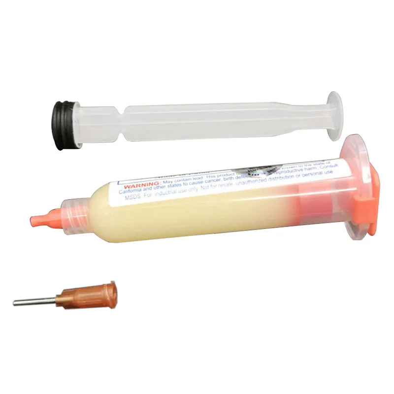 1 Set Needle Shaped 10cc NC-559 ASM PGA BGA SMD  With Flexible Tip Syringe Solder Paste Flux Grease Repair Solde