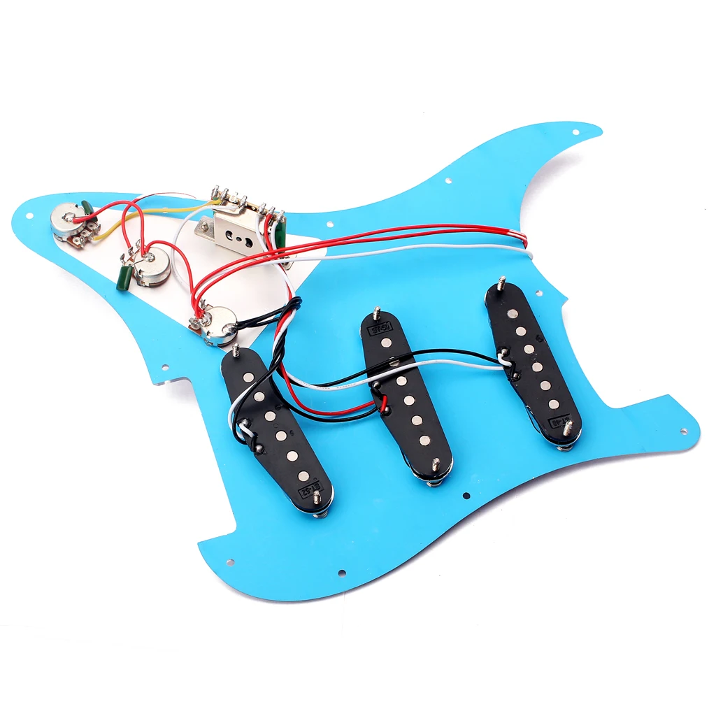 282*225*50mm lustro powierzchni Prewired 3 pojedyncza cewka Pickguard SSS dla Fender gitara złota