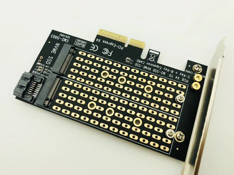 M.2 NVMe SSD NGFF TO PCIE X4 Adapter M Key B Key Dual Interface Card Support PCI Express 3.0 2230 2242 2260 2280 Size M2 SSD NEW