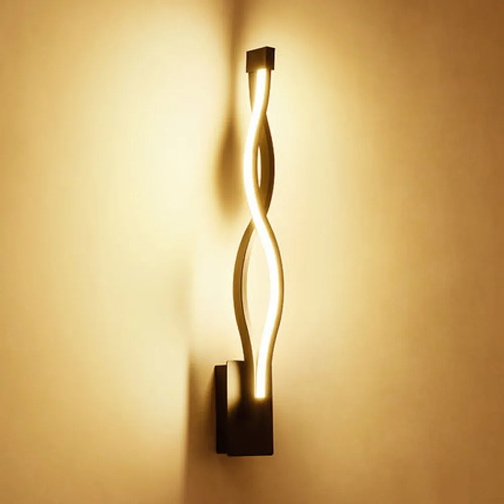High Brightness LED wall Light mirror lamp Fixture Wave Acrylic LED White Lamp for Living Dining room corridor Lighting Dropship