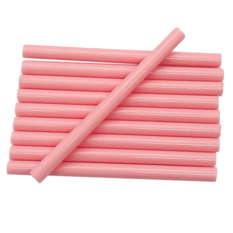 10Pcs 7*100mm Pink Colorful Hot Melt Glue Sticks Vintage Sealing Wax Envelope Invitation Stamp Security Packaging RepairTool