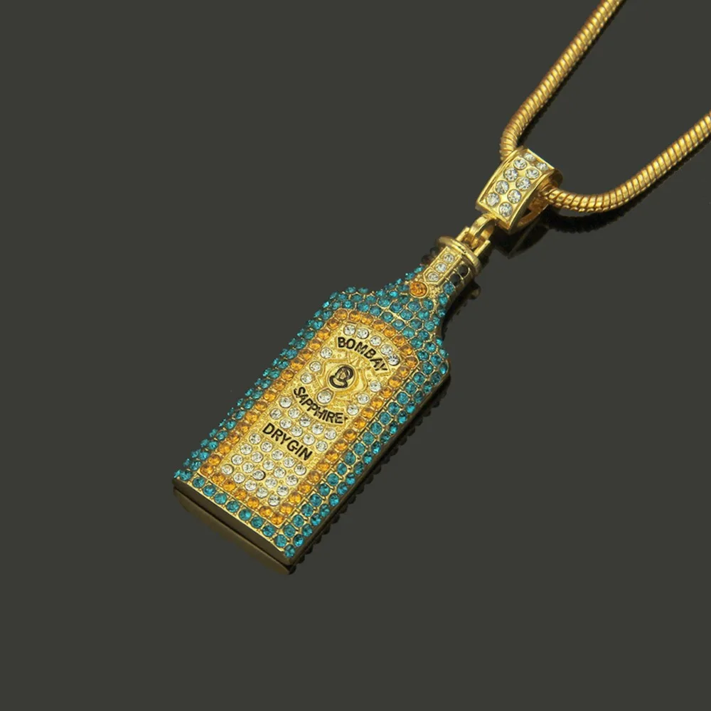 Big Wine bottle Necklaces Full - Fashion Men Vogue บทวิจารณ์และราคา