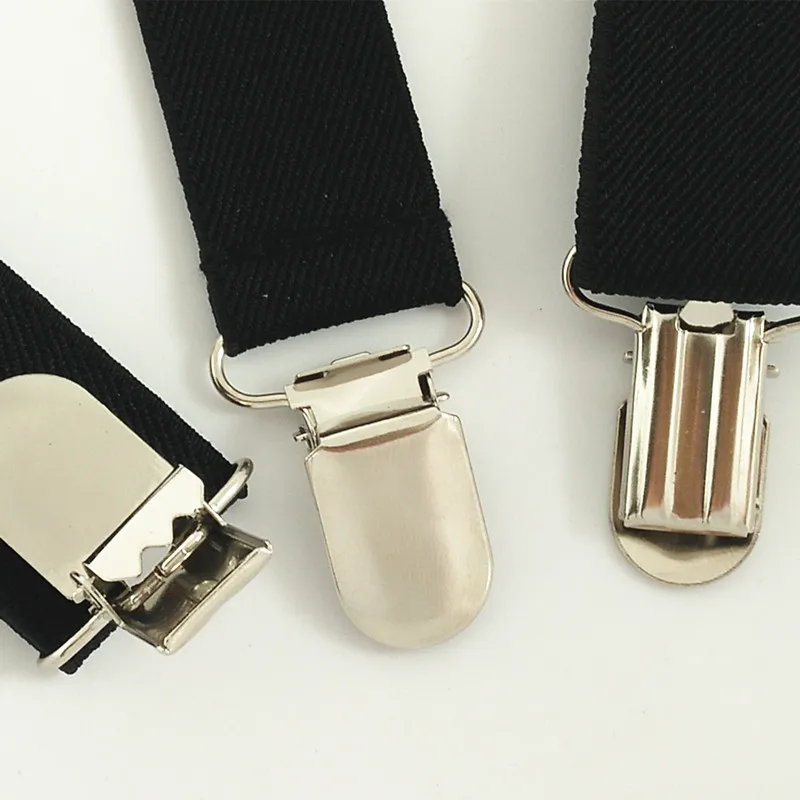 Women Suspenders Hot-selling 2.5*100cm Adjustable Elastic 3 Clips men shirt match suspender Braces Min.10pcs BD001-L