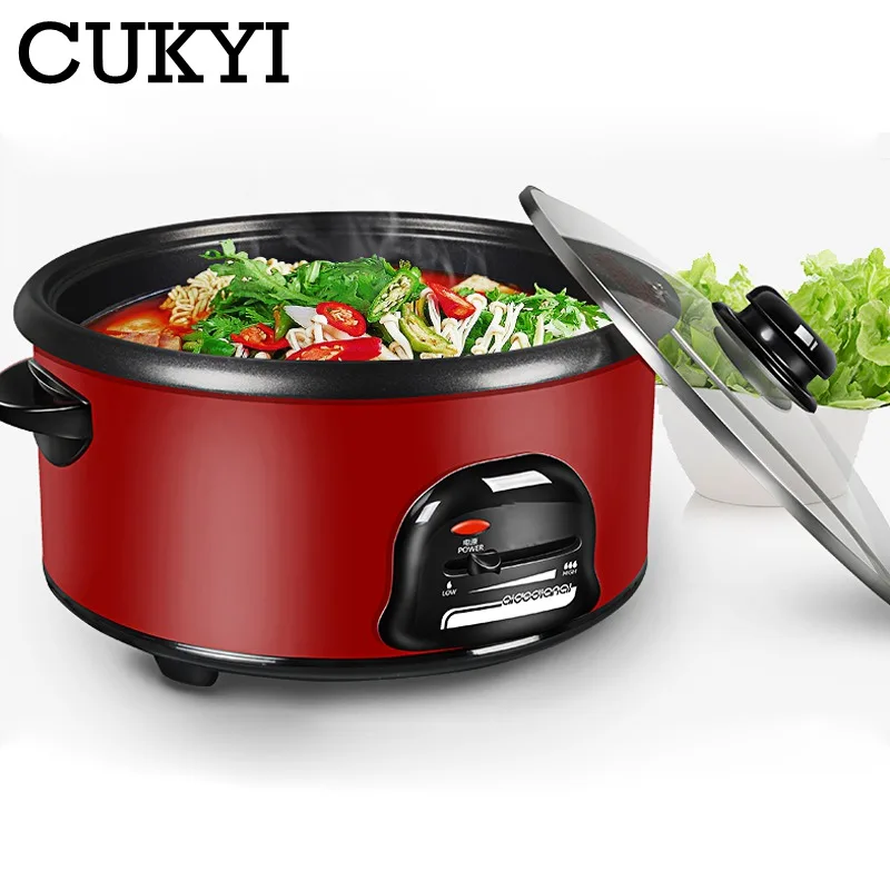 CUKYI 2.8L wielofunkcyjny elektryczny Hotpot Mini makaron kuchenka non-stick skillet mała kuchenka wielofunkcyjny kocioł elektryczny usa ue