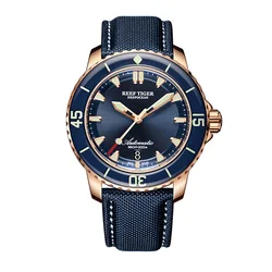 Reef Tiger Aurora Serier RGA3035 Men 200M Waterproof With Super Luminous Single Calendar Automatic Mechanical Wrist Watch