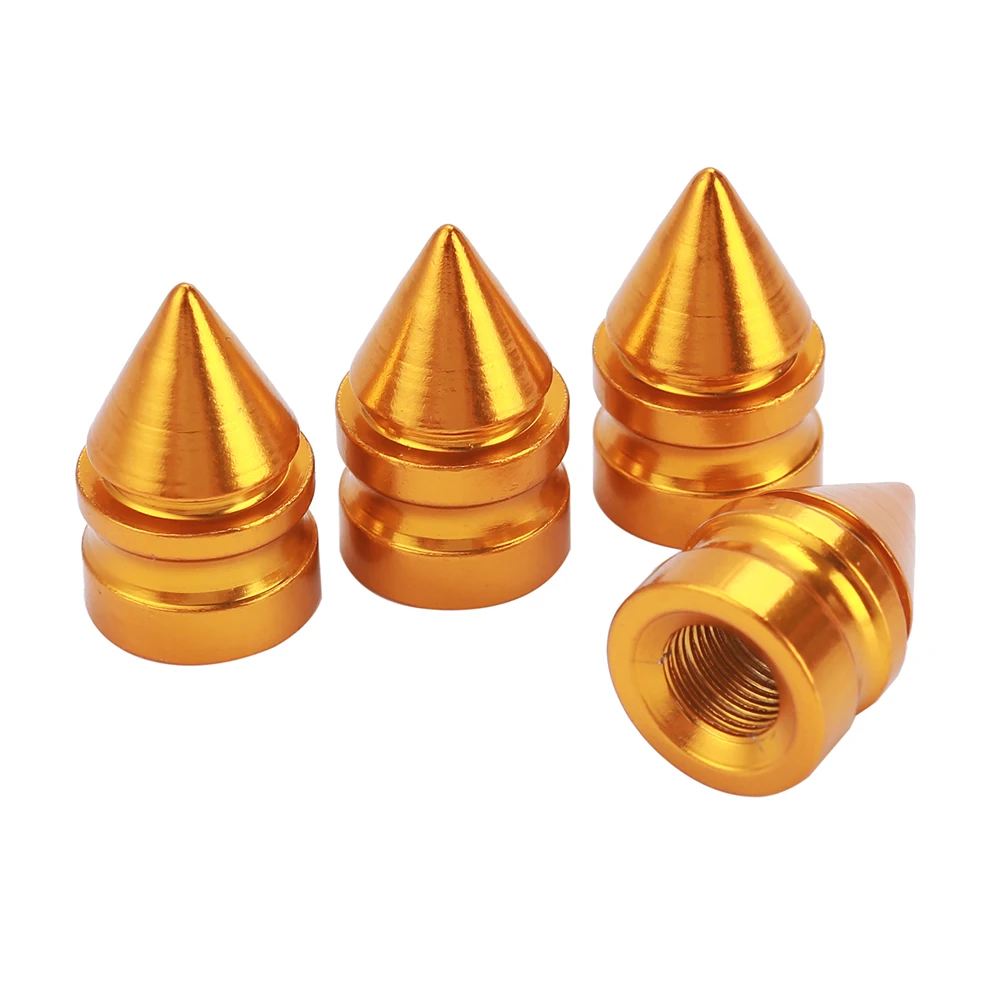 4x Aluminum Bullet Car Truck Air Port Cover Tire Cone Rim Valve Wheel Stem Caps New Arrival Car Styling Auto Accessories