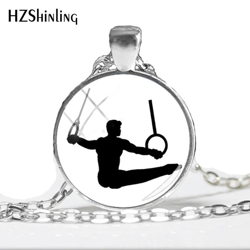 2018 NEW Gymastics Glass Dome Photo Pendant Necklace Beautiful Gymnastics Photo Art Printed Photo Pendant Jewelry HZ1