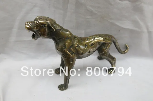 

Very rare Qing Dynasty (QianLong1711-1799) copper African leopard statue,27(l)*16.5(h)cm, Free shipping