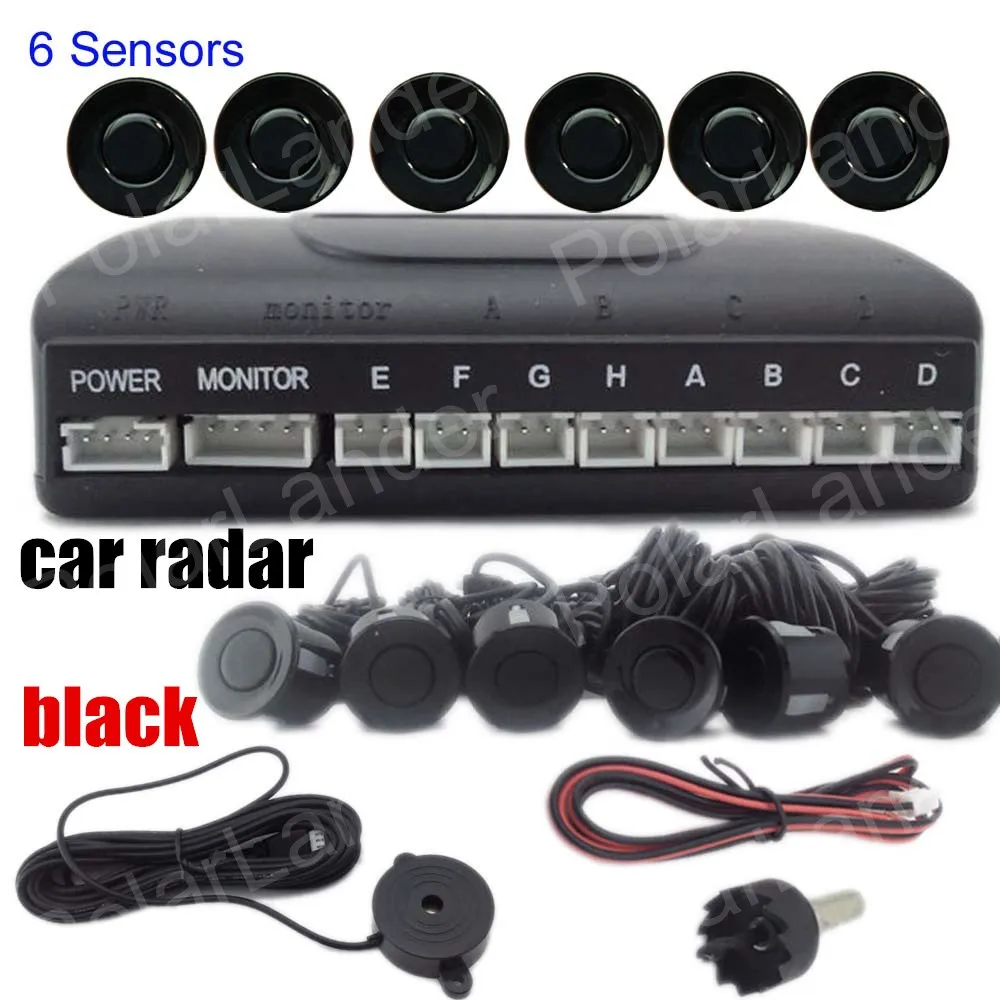 9 colors available Car Reverse Parking Sensor sound alert Effect Original 6 Sensors with Adjustable Distance Auto Parking System