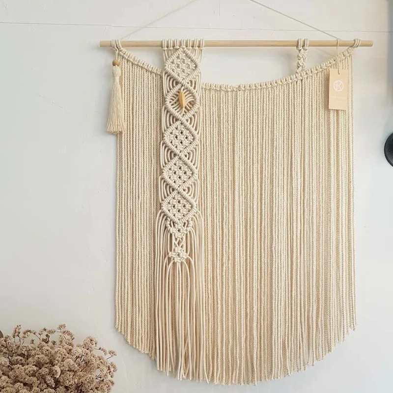 Handmade Woven Wall Tapestry, Macrame Wall Hanging, Cotton, Wedding Ceremony