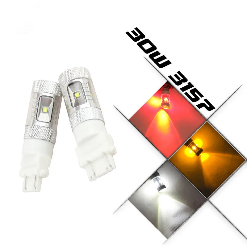 

2PCS White/Amber/Red 3156 3157 LED Stop Tail Brake Turn signal back up lamp Car auto Light Bulb