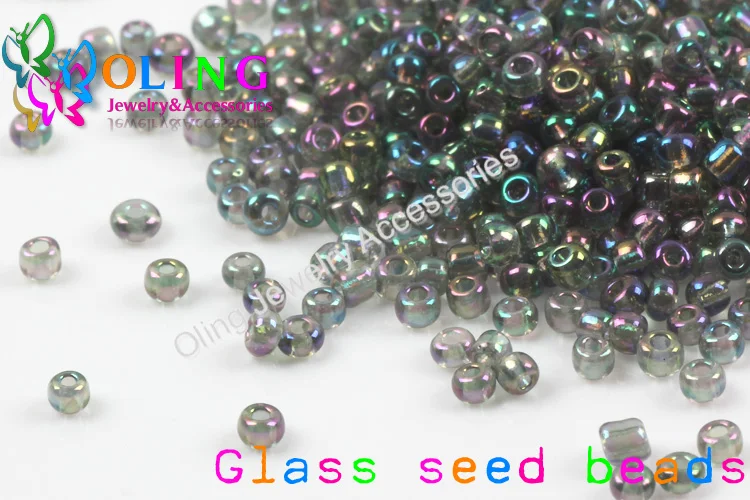OlingArt 2MM 45G/Packung Glas-Saatperlen Mehrfarbige Transparente Runde Abstandsperlen DIY Schmuckherstellung Zubehör – Detail 15
