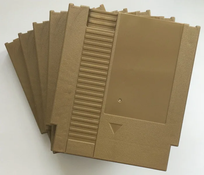 الذهبي اللون 72 الدبابيس لعبة خرطوشة استبدال البلاستيك قذيفة ل nes وحدة