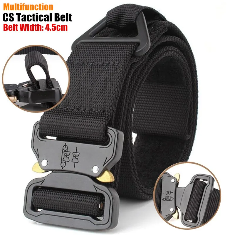 6p Quick Release 45mm CS Tactical Belt Military Nylon Belt Outdoor Multifunction Training Belt Top-end Strap ceintures Waistband