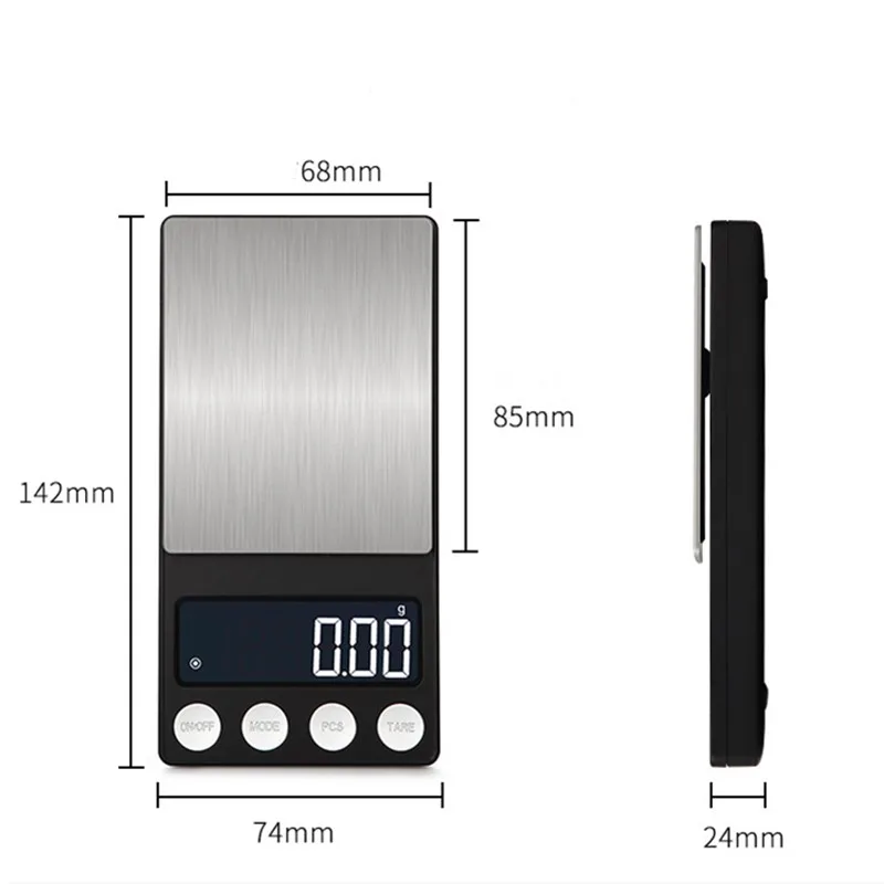 500g/0.01g 200g/0.01g Multi-function Household Electronic scale Stainless Steel portable Jewelry kitchen weight Scale 30%off