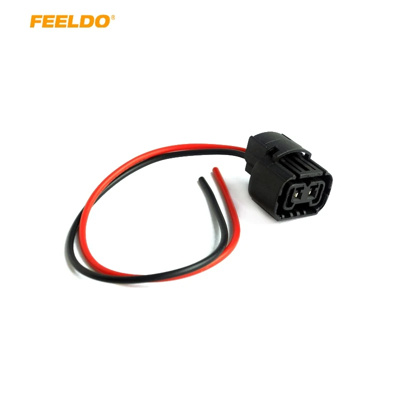 FEELDO 1pc Car 5202 H16 2504 PS24W 5201 Bulbs Female Connector For Fog Lights Wiring Pigtail Harness #CA965