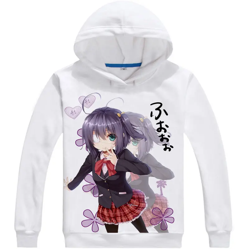 Love, Chunibyo & Other Delusions Hoodie Anime Takanashi Rikka Cosplay white hoodies Cute Sweatshirts Japanese Cartoon Fans