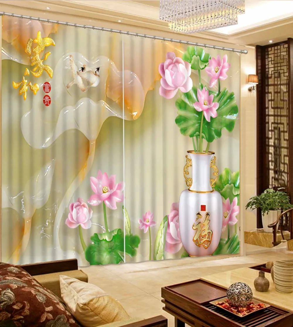 

Photo Customize size marble flower 3d curtains bedroom blackout curtains home decor decoration