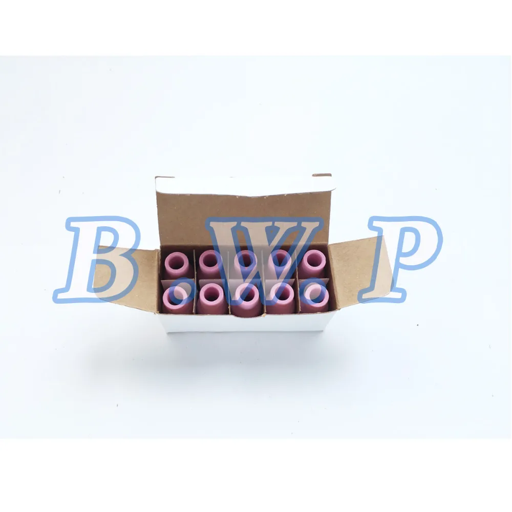 10 Cái 13N08 #4 Vòi Alumina cho Collet Body trong CK HW DB PTA WP9 20 25 Series Tig hàn Ngọn Đuốc