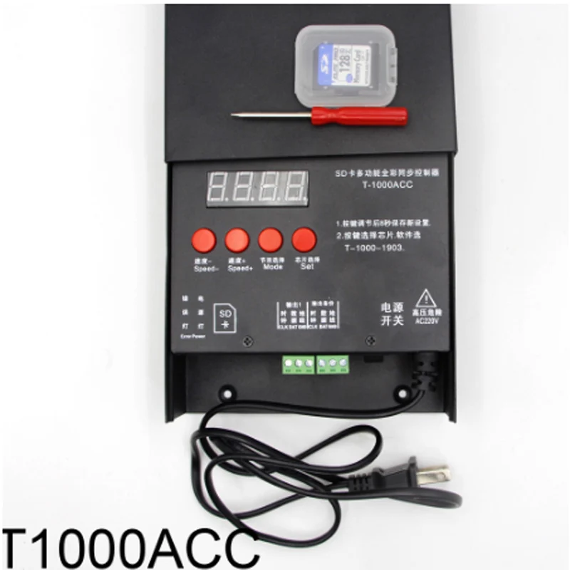 K-1000C T-1000S SD Card APA102 SK6812 WS2812B WS2811 SK9822 LED 2048 Pixels T-4000C T-8000A RGB Program full color Controller