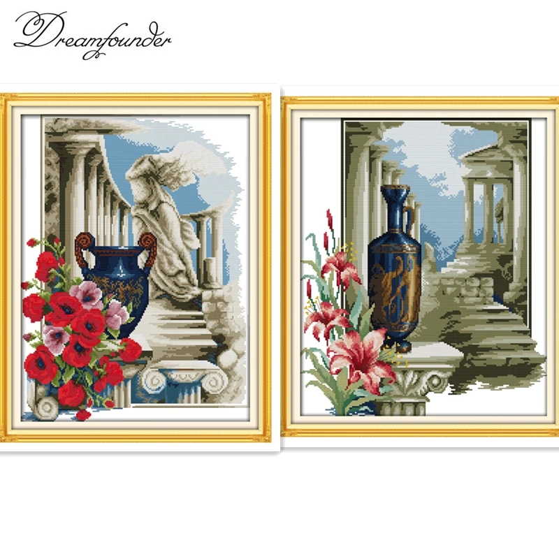 Athens feeling (1) cross stitch kit cartoon 14ct 11ct count print canvas stitching embroidery DIY handmade needlework