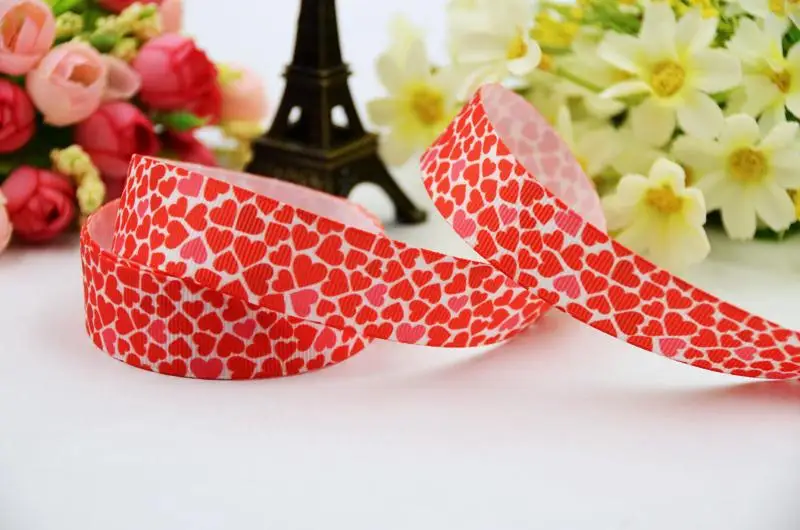 22mm 25mm 38mm 75mm Valentine's Day Cartoon Character printed Grosgrain Ribbon party decoration 10 Yards X-00727