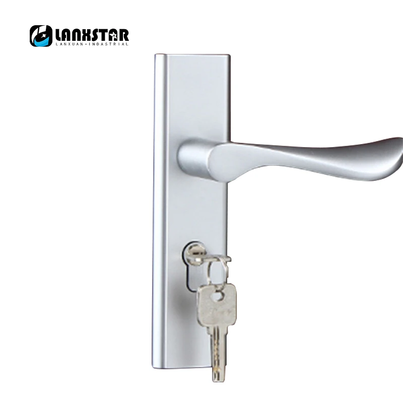 

New Space Aluminum Door Lock Modern Minimalist Handle Locks Indoor Silent Lockset Bearing Mute Lockcore Room Door-lock