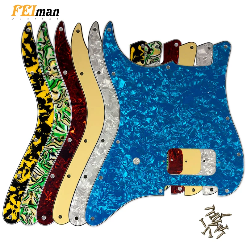 Pleroo Custom Guitar Pickguards With 11 Screws Suit For Fender Left Handed Tom Delonge Strat Guitar With One Bridge Humbucker