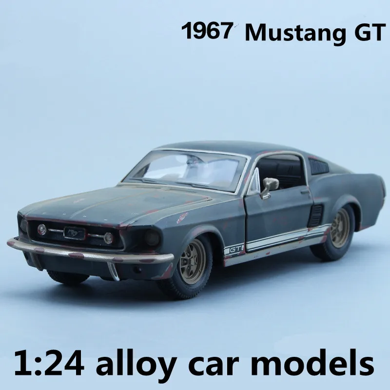 1:24 alloy car models,high simulation Mustang GT toy vehicles,metal diecasts,freewheeling,children's gift,free shipping